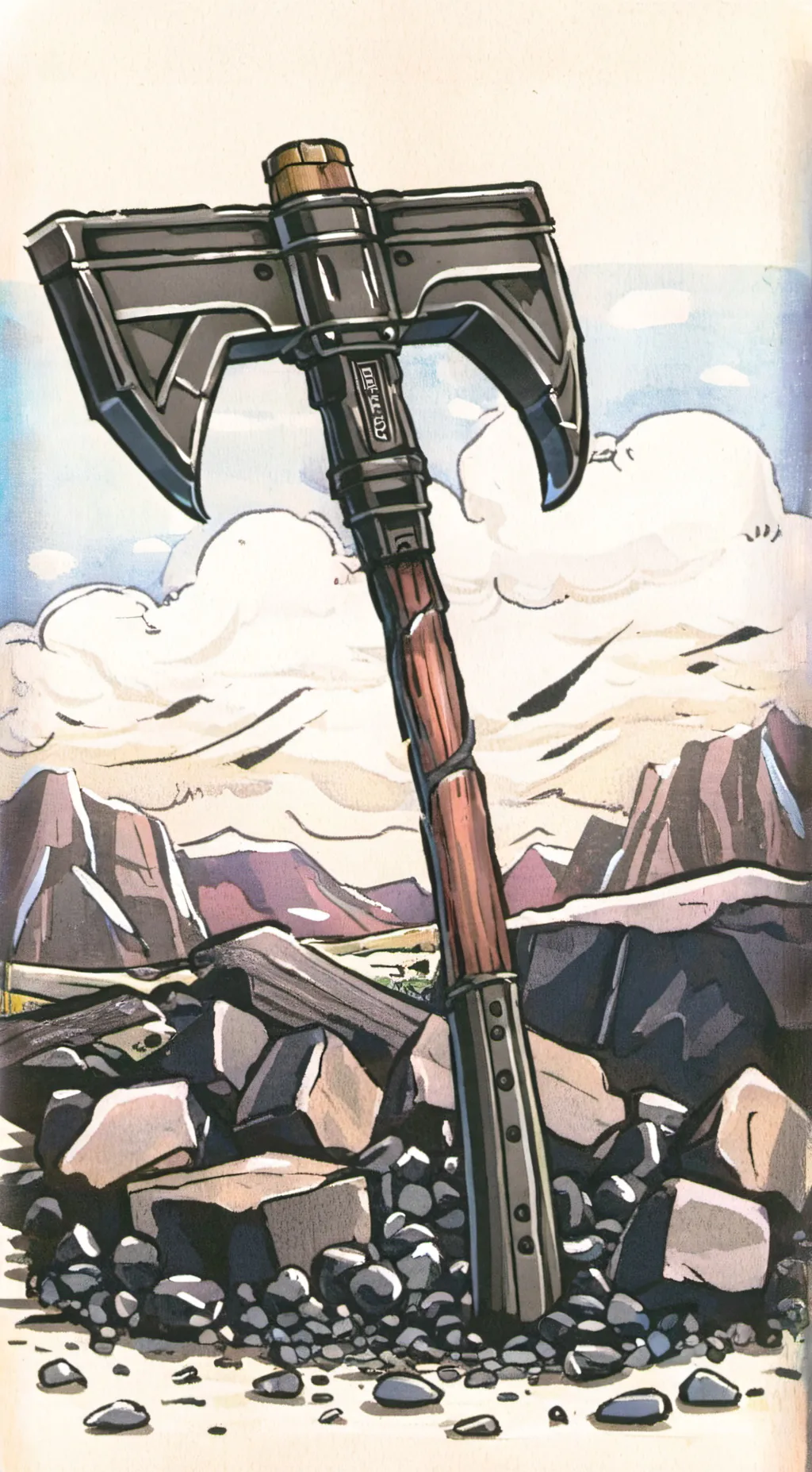 ai character: Pickaxe background