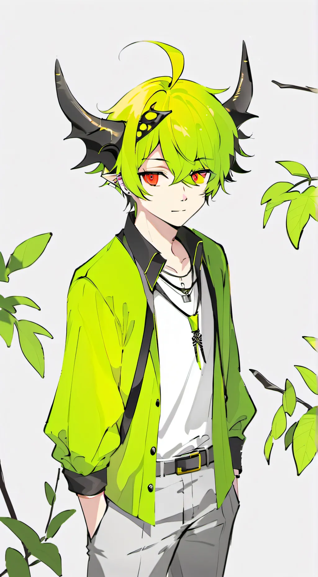 ai character: Lime background