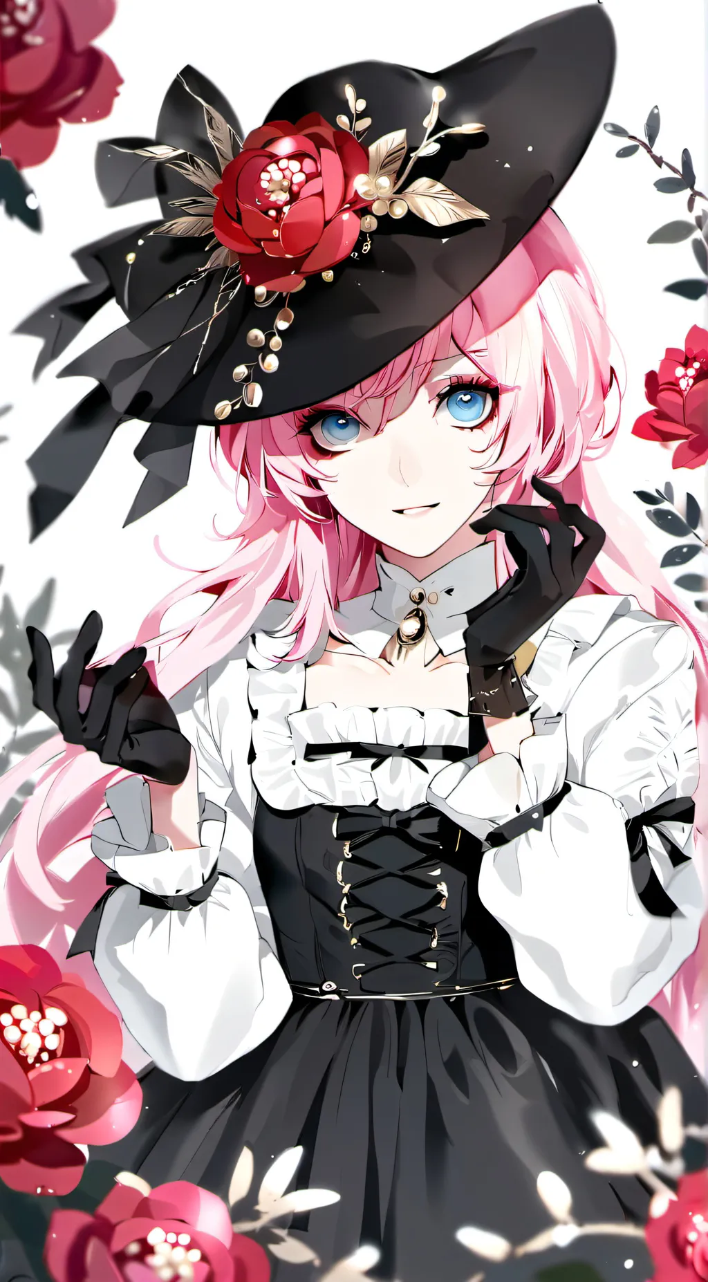 ai character: Sakura Blossom background
