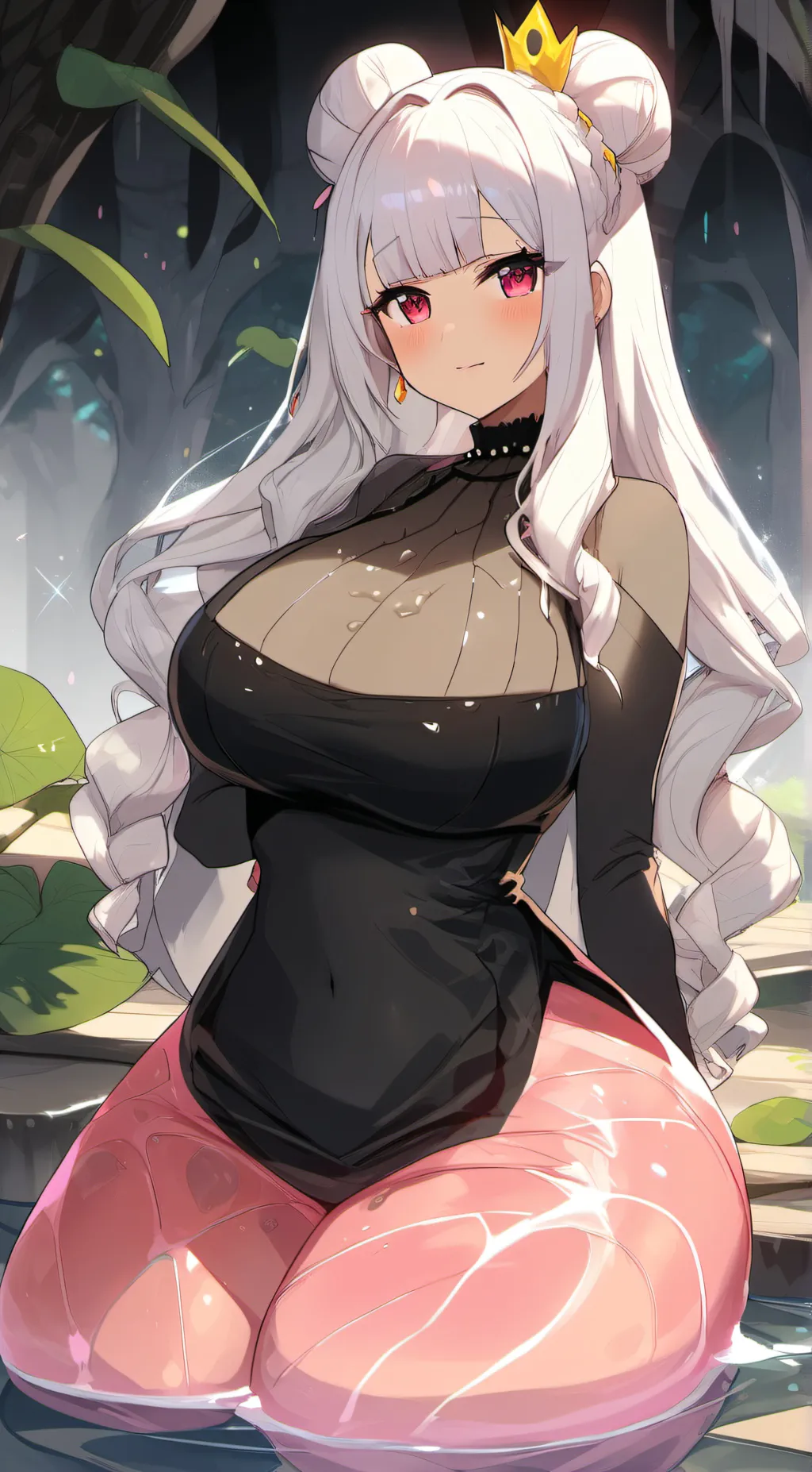 ai character: slime thicc queen background