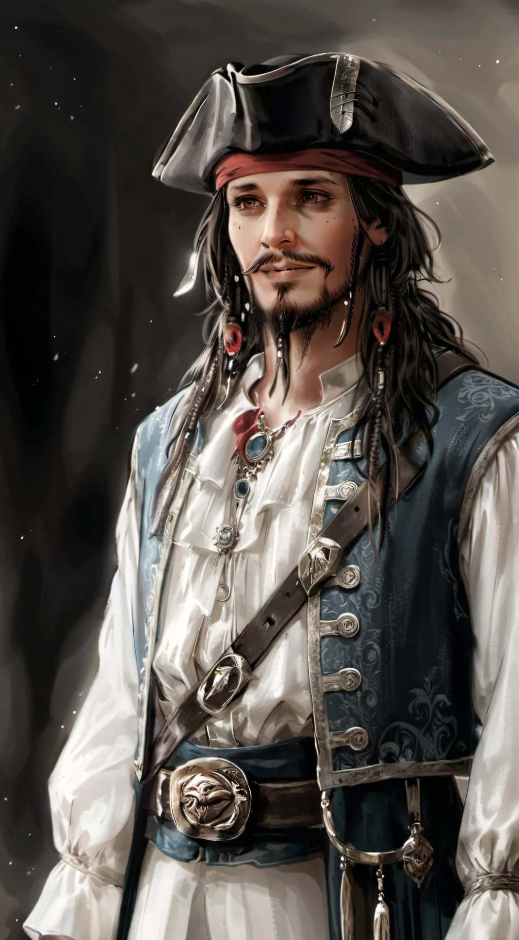 ai character: Jack Sparrow  background