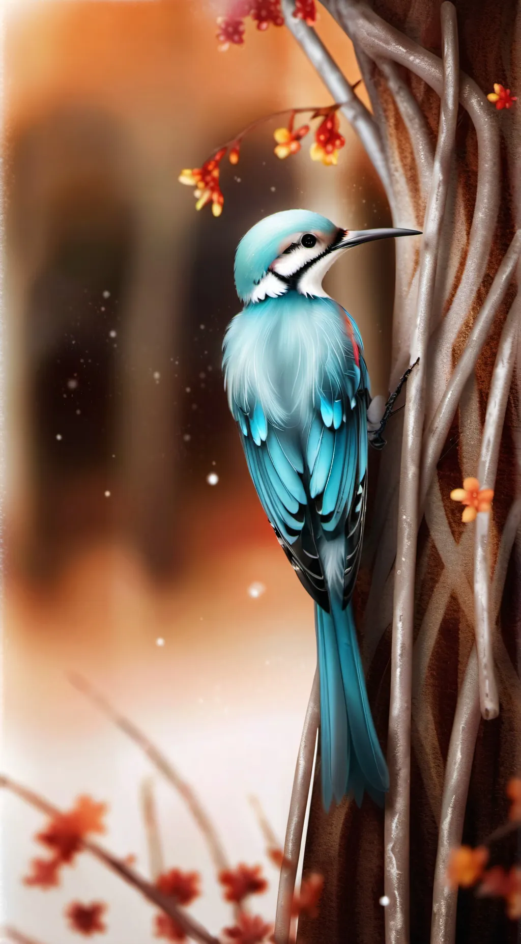 ai character: blue background