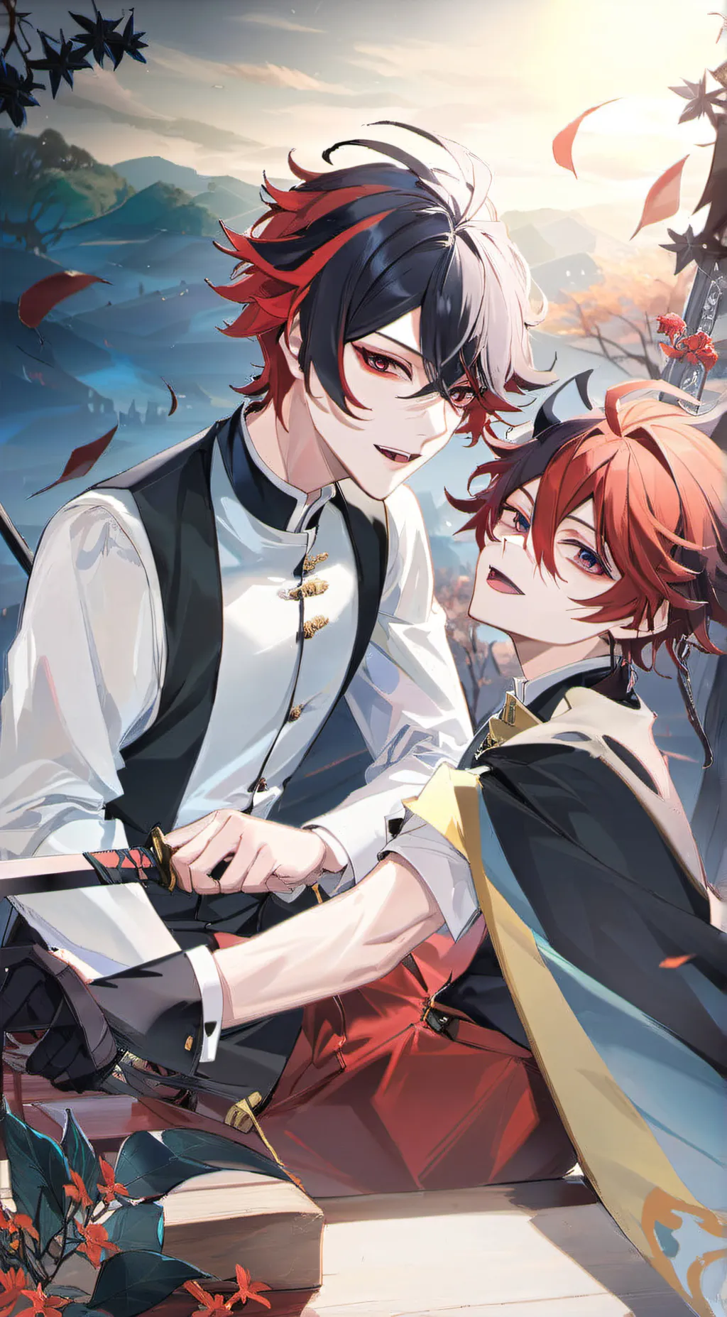 ai character: yoriichi&kokushibo background