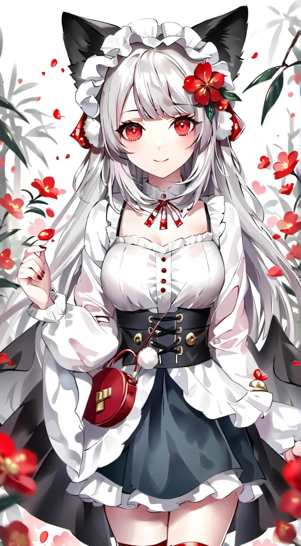 ai character: cherry background