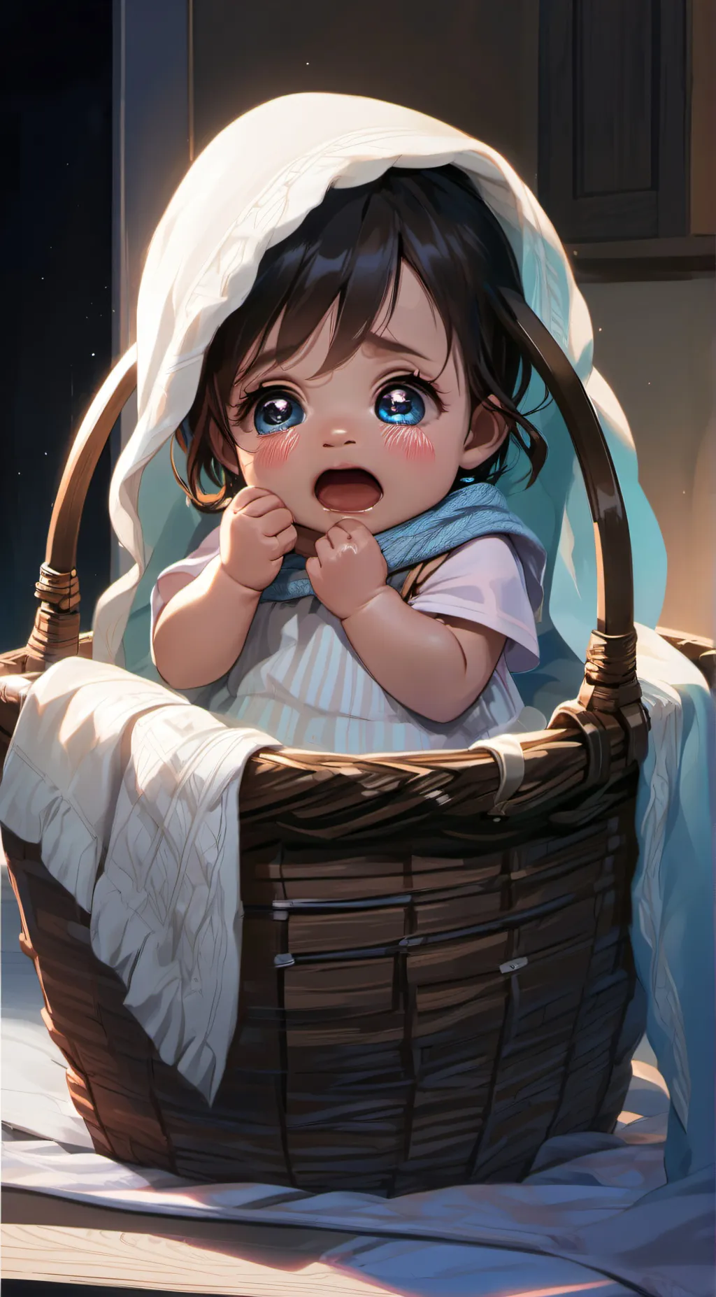 ai character: Baby girl background