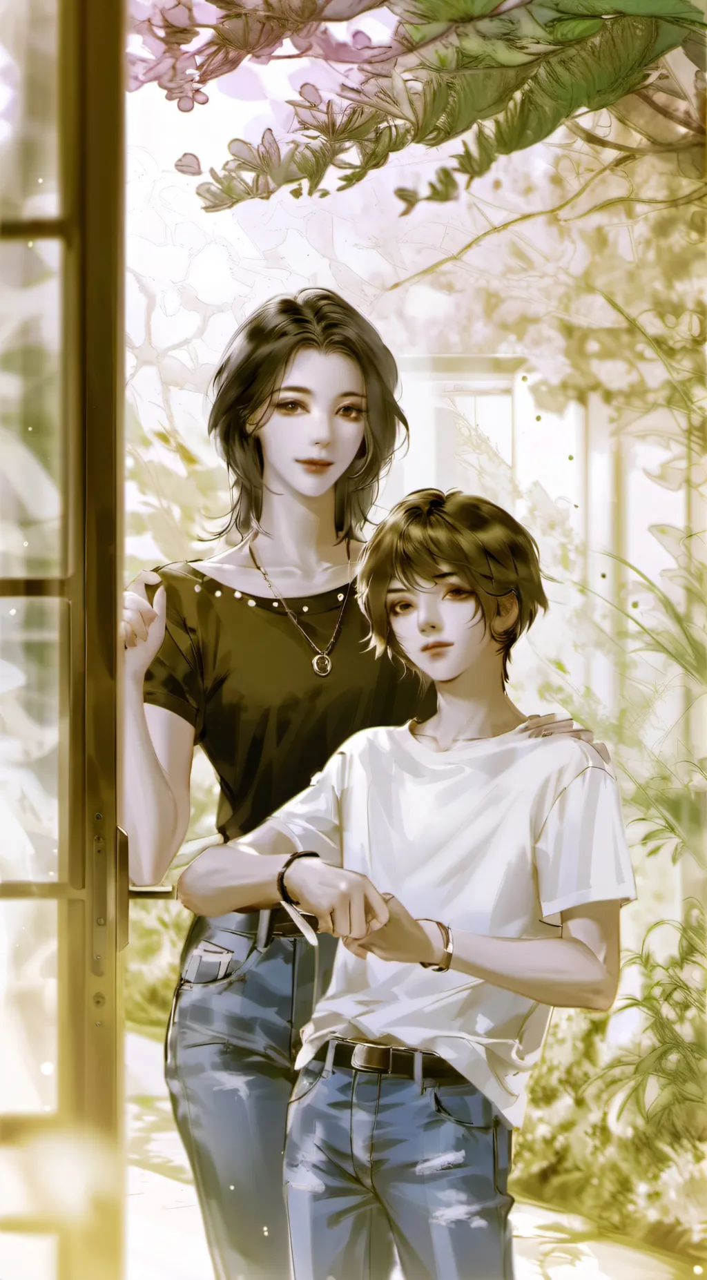 ai character: Mina and Touru background