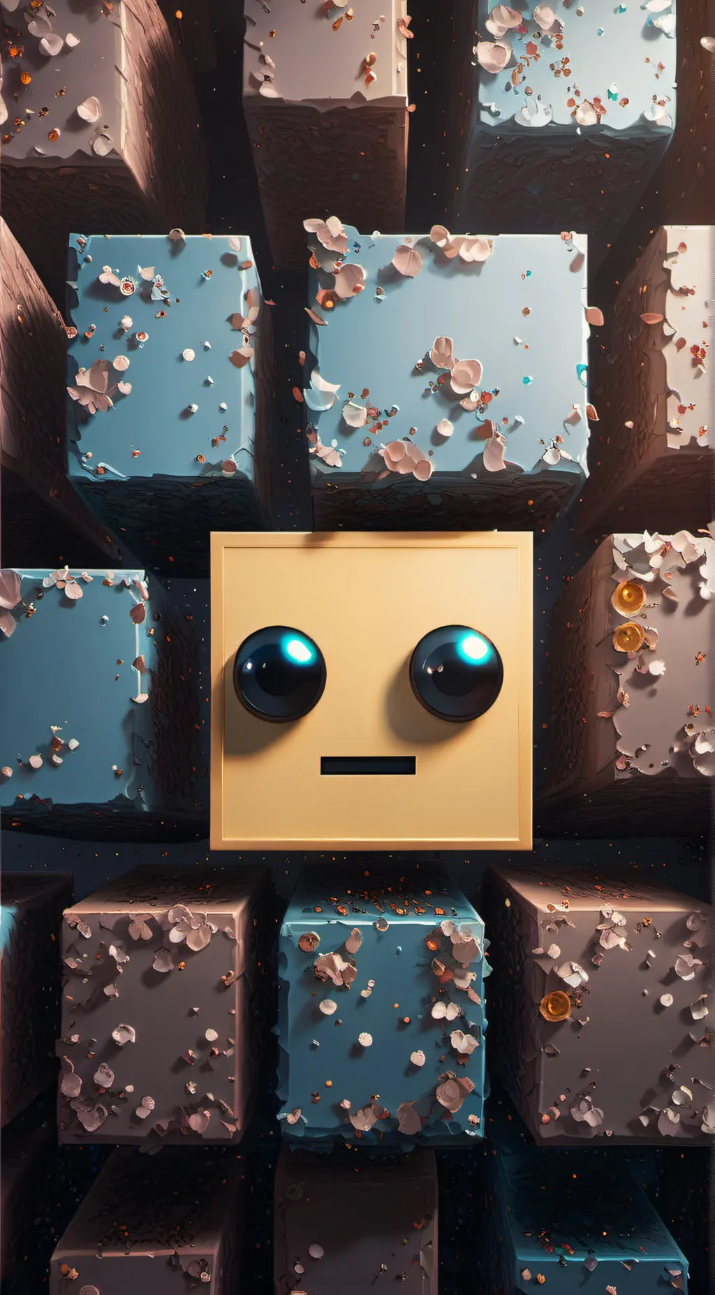 ai character: Geometry Dash Cube background