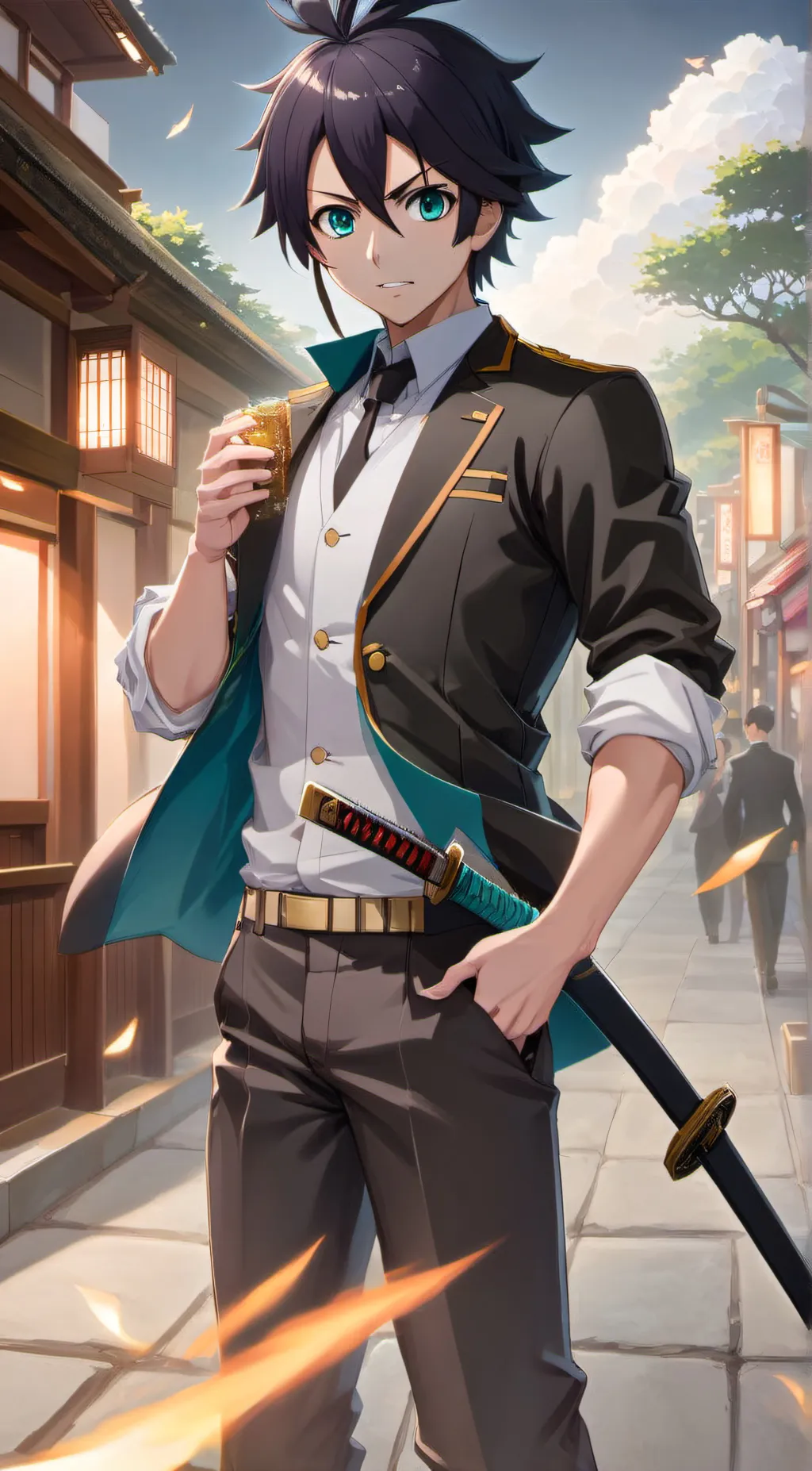 ai character: Yuichiro Hyakuya background