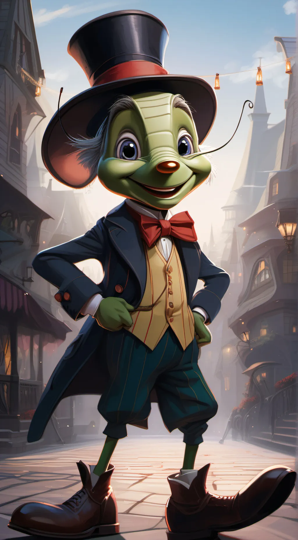 ai character: Jiminy Cricket background