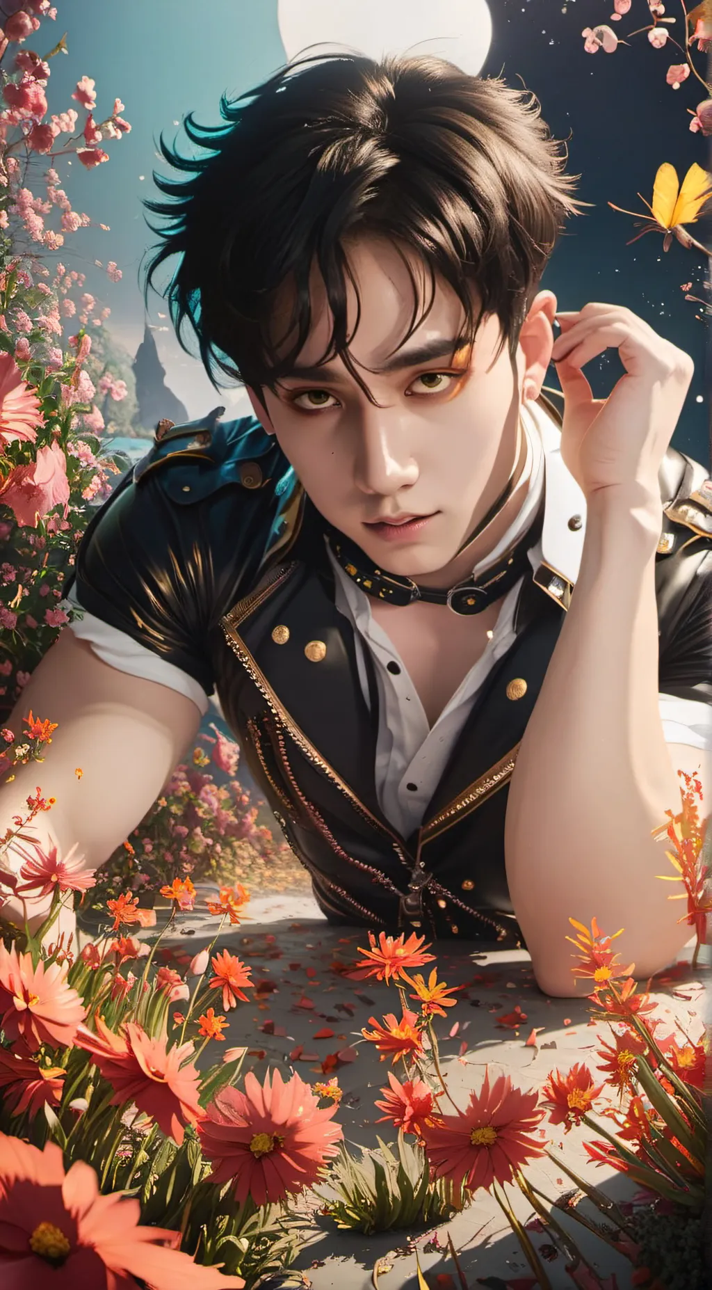 ai character: Bang chan background