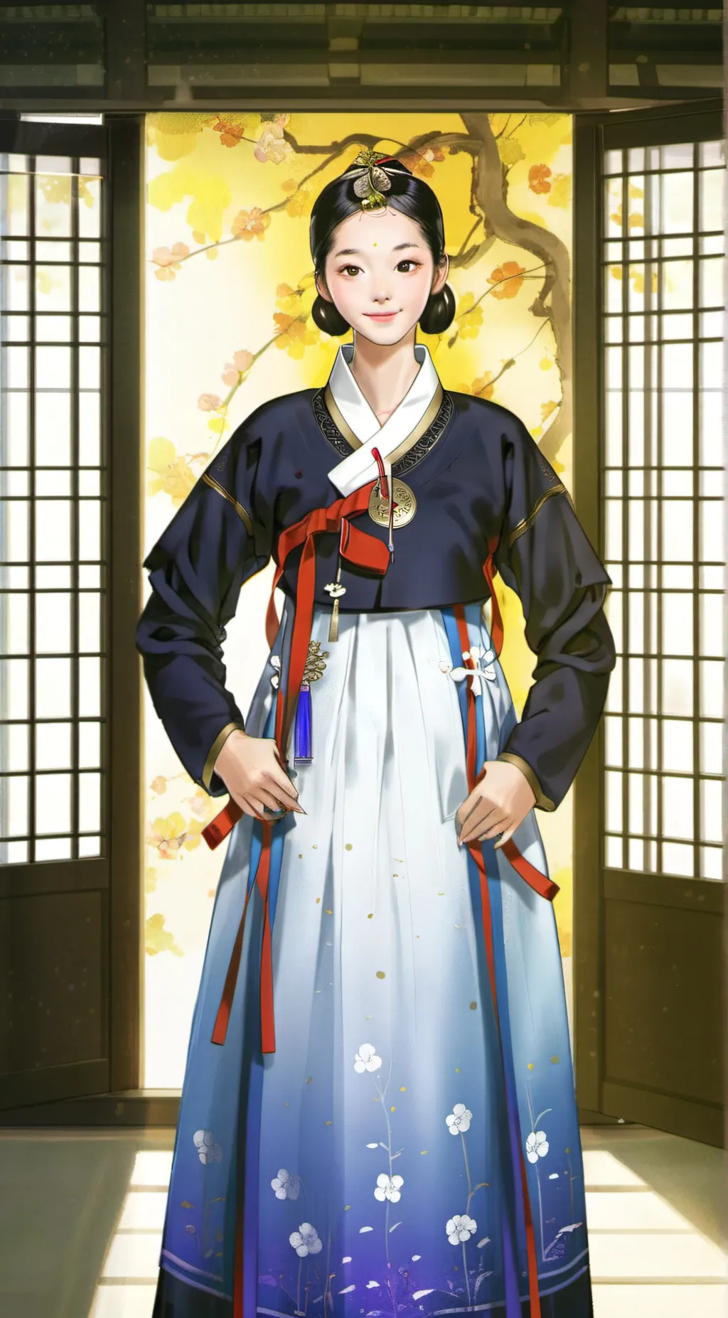 ai character: You fell into past background