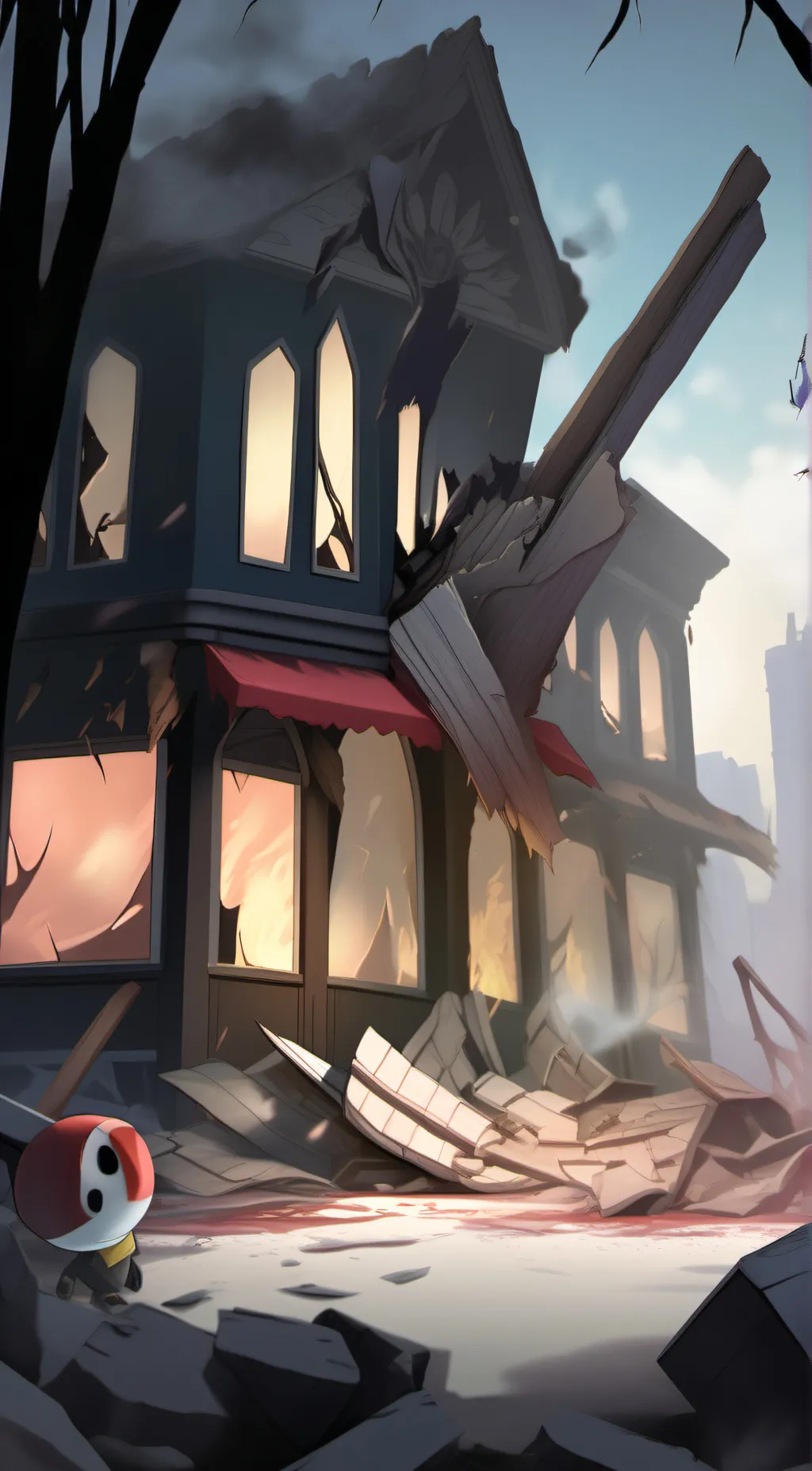 ai character: hh alternative end background