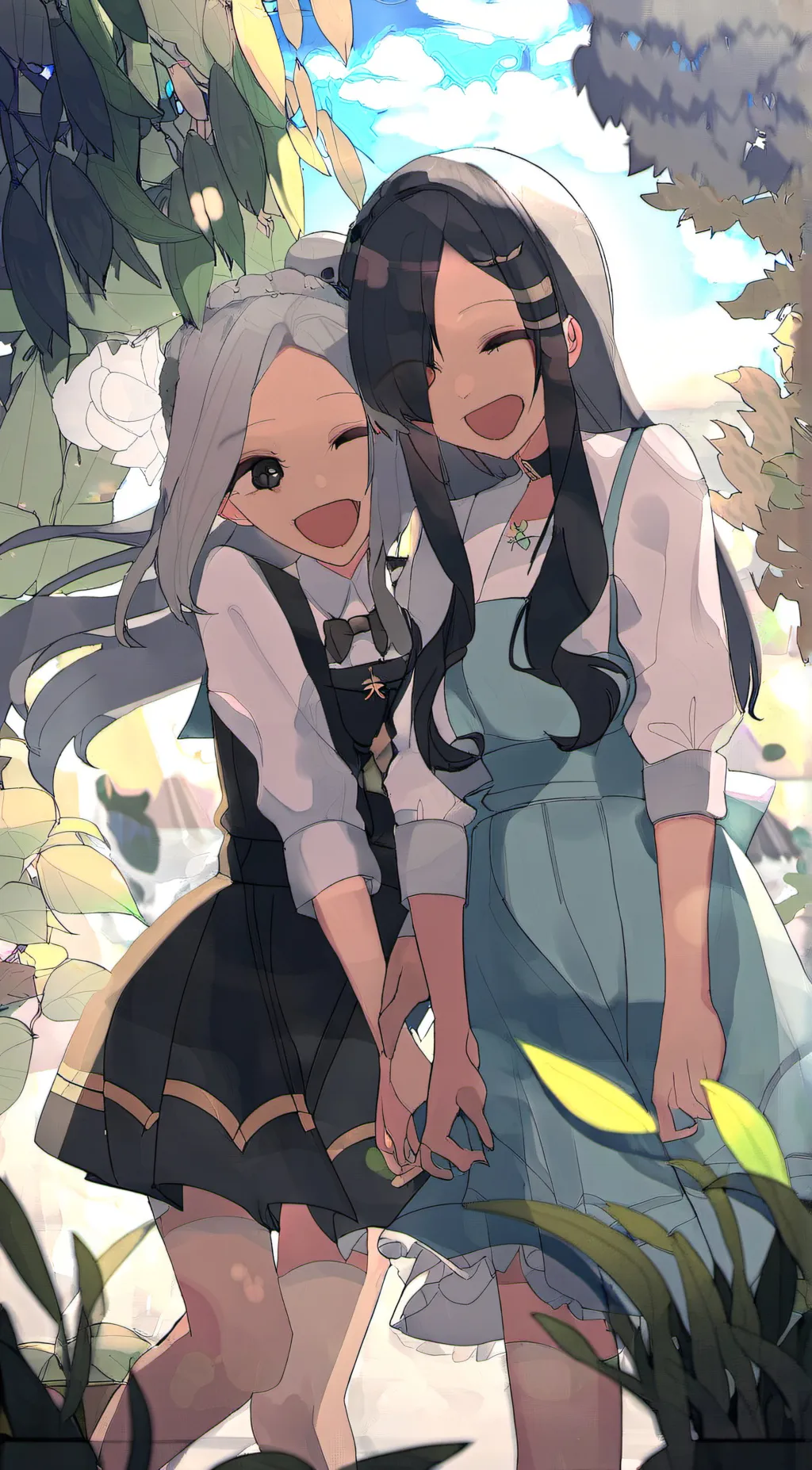 ai character: Jewell and dewy background
