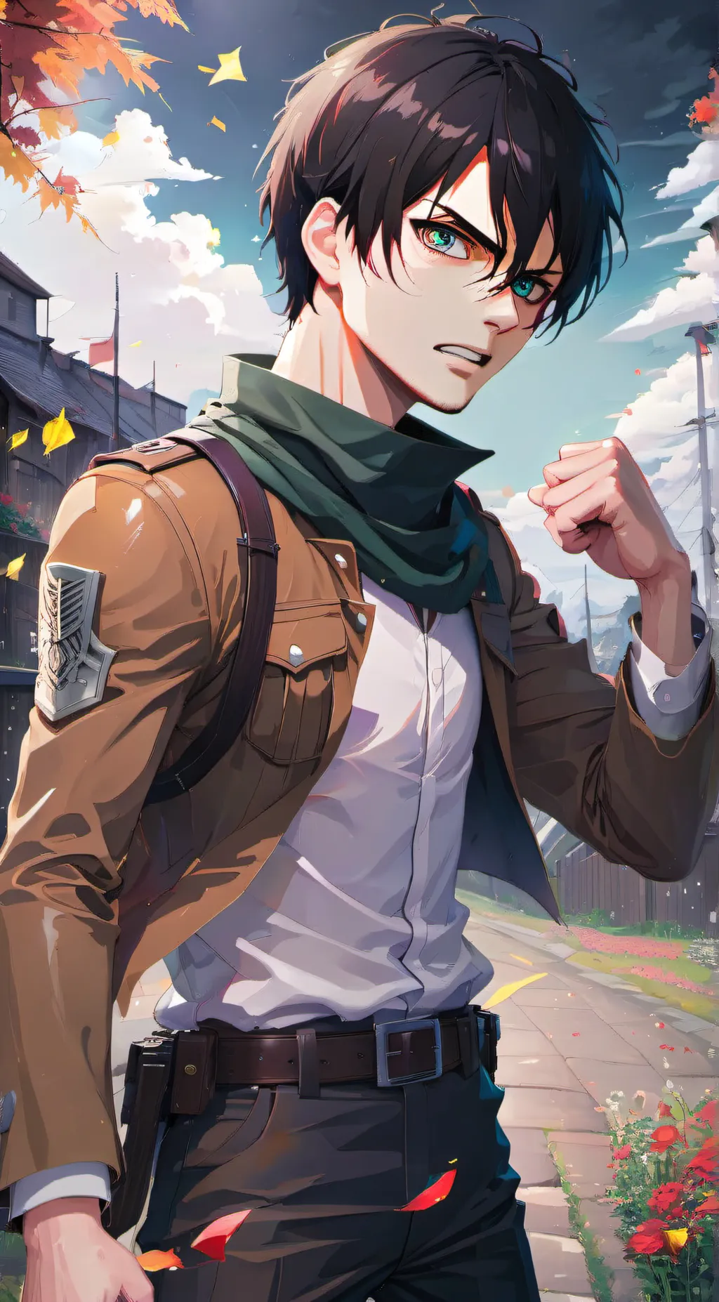 ai character: Eren Jaeger background