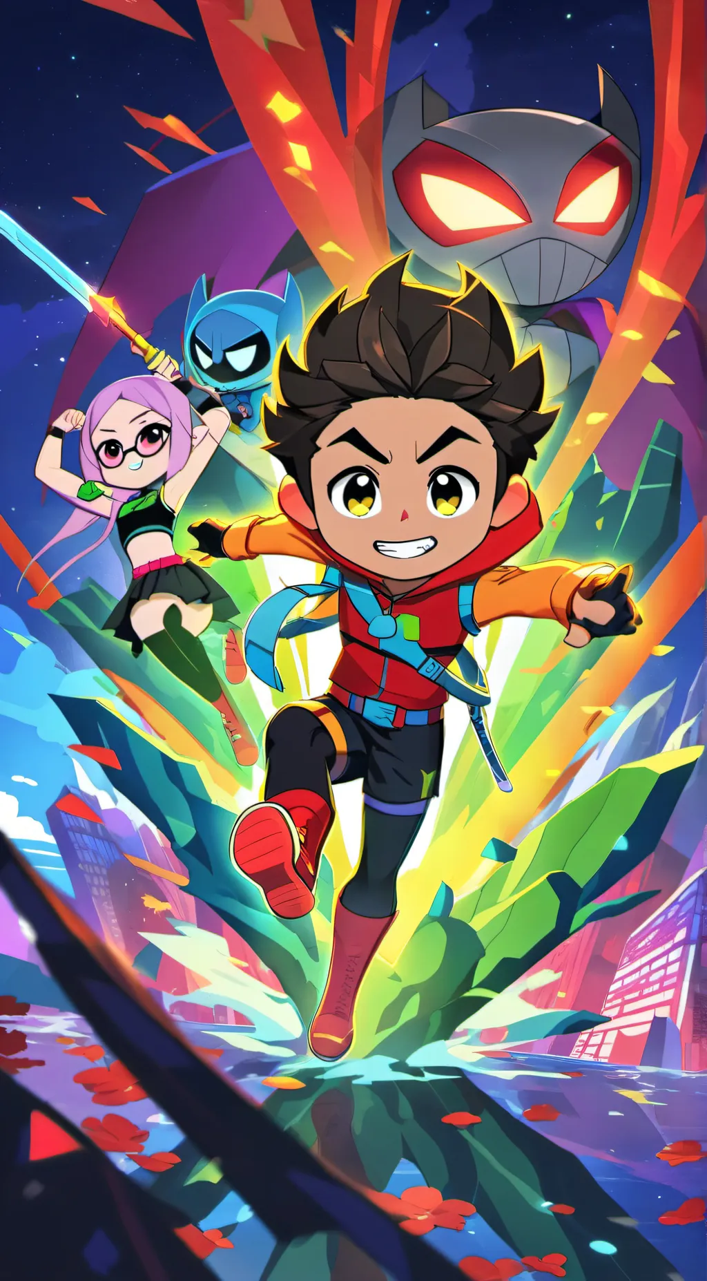 ai character: Teen Titans Go background