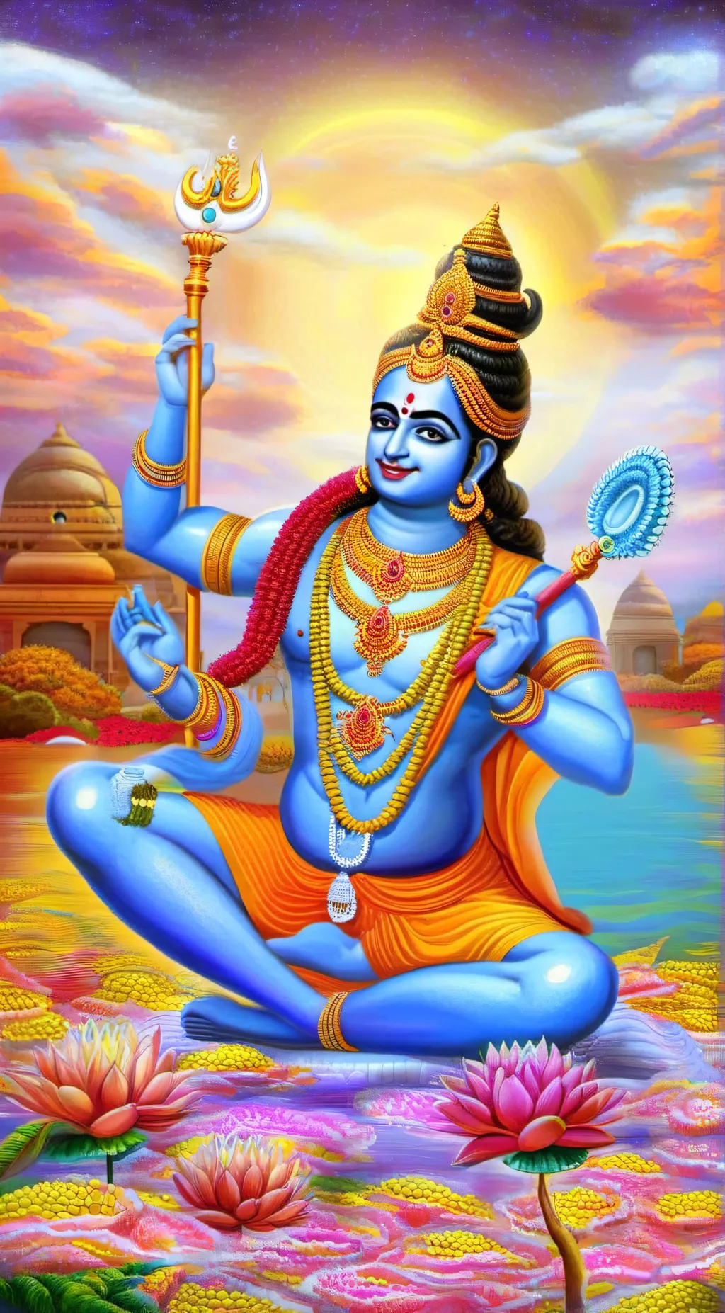 ai character: Lord Vishnu background