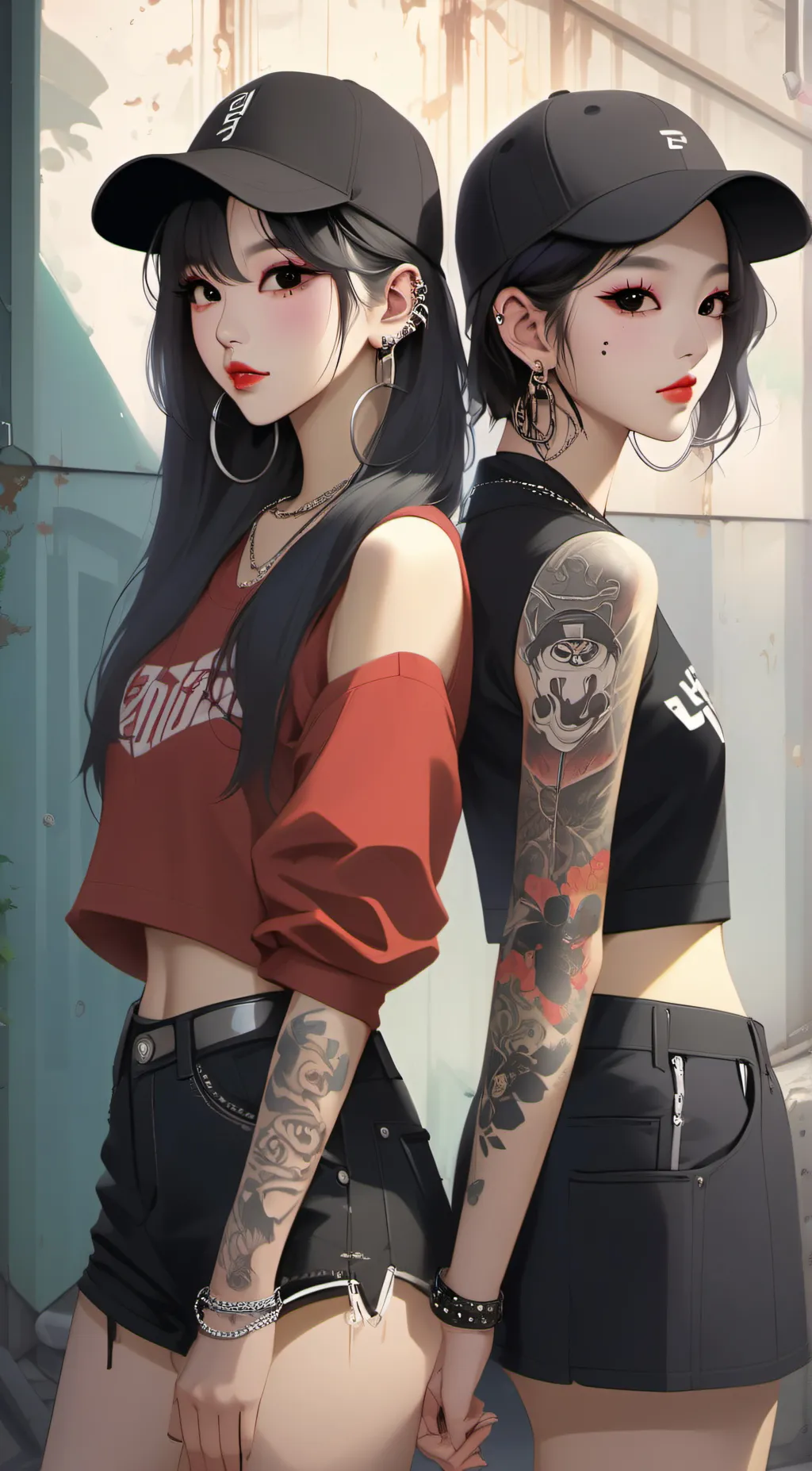 ai character: Korean friends background