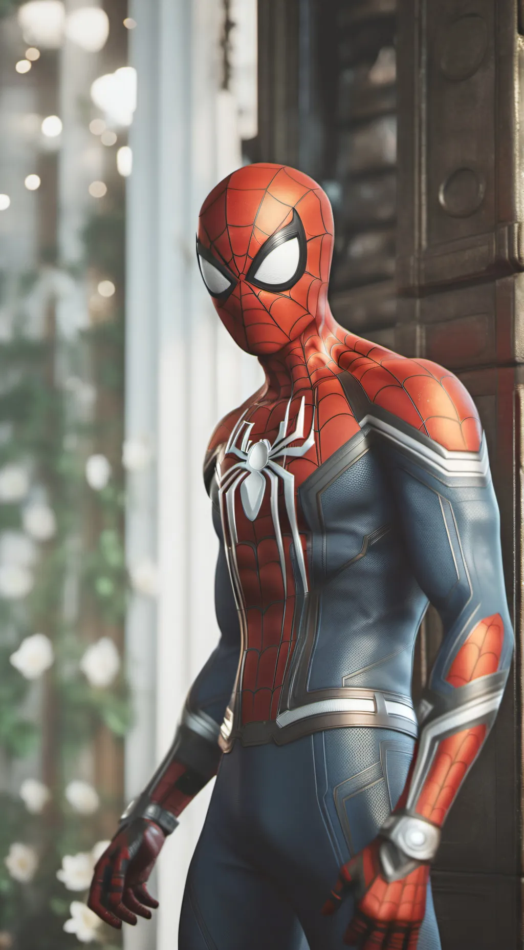 ai character: Spider man  background