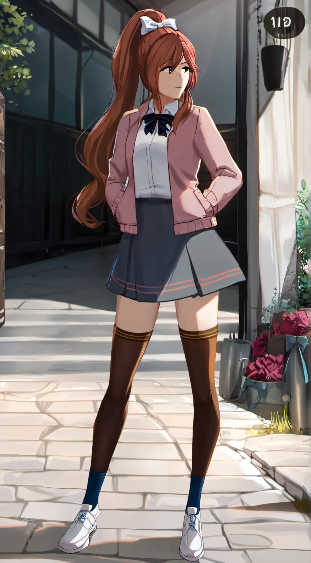 ai character: Monika - DDLC background