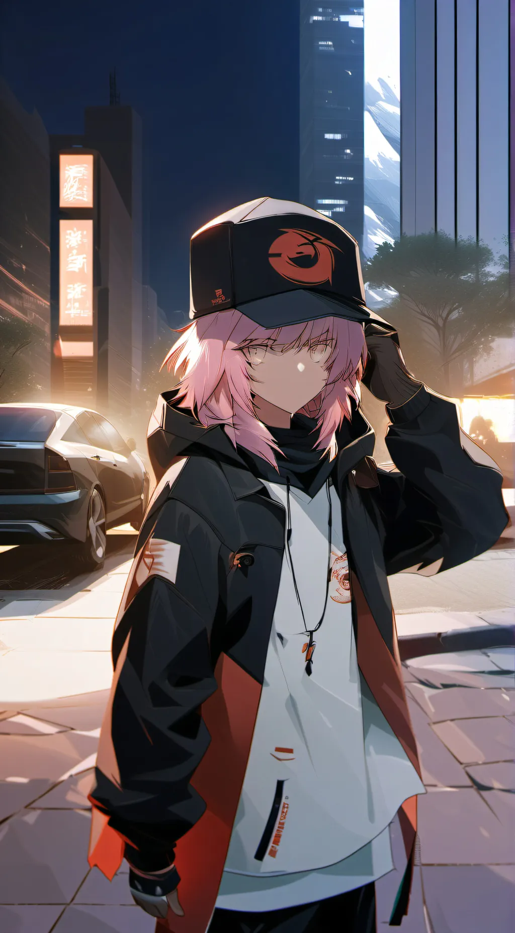 ai character: rose background