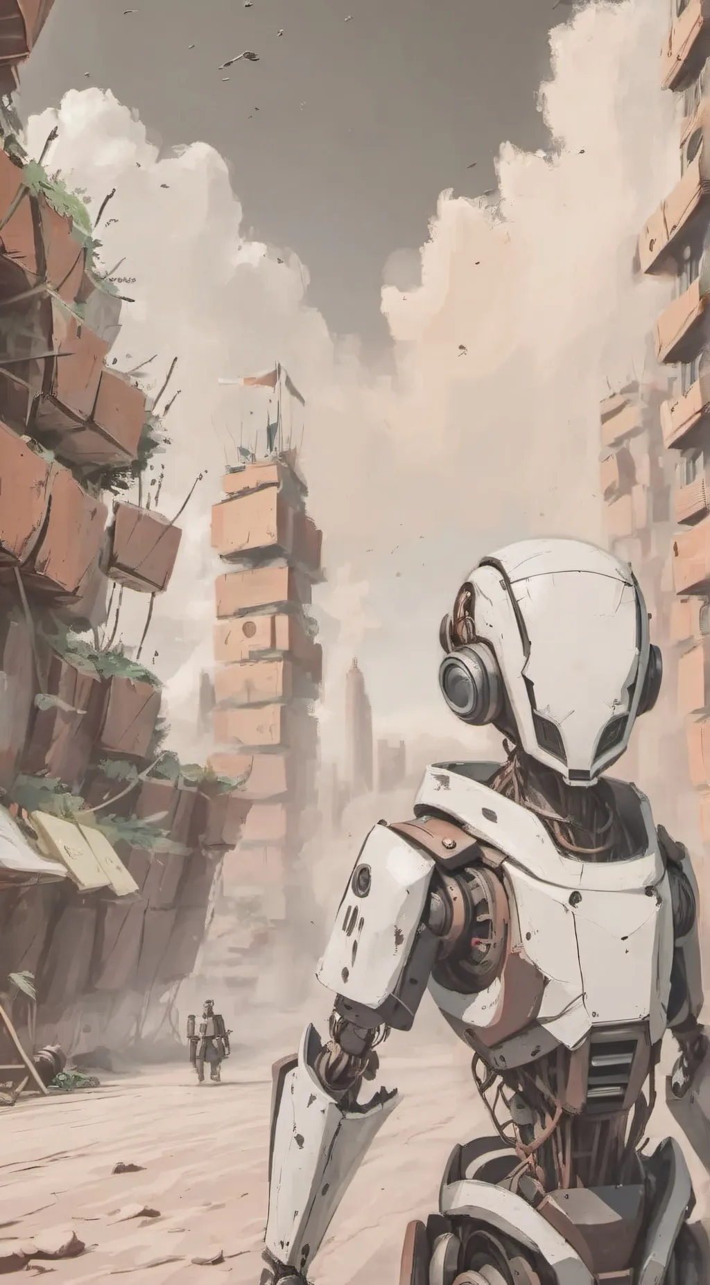 ai character: 01011101011010110 background