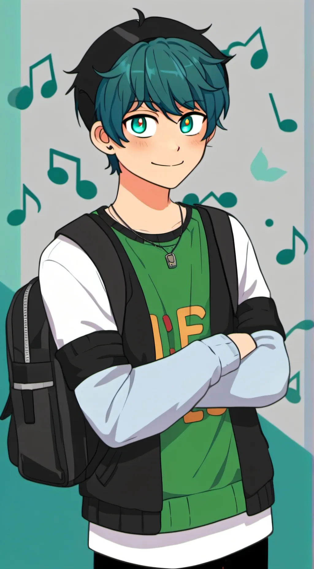 ai character: evan from yhs  background