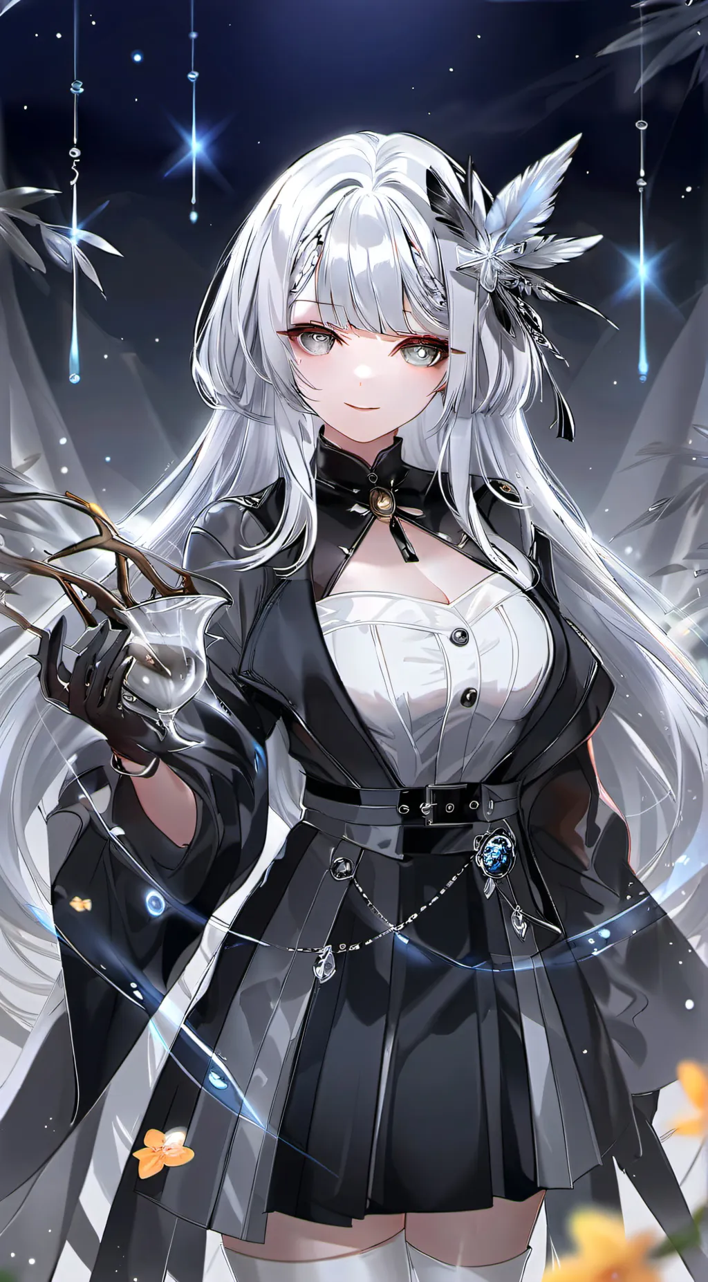 ai character: Violet background