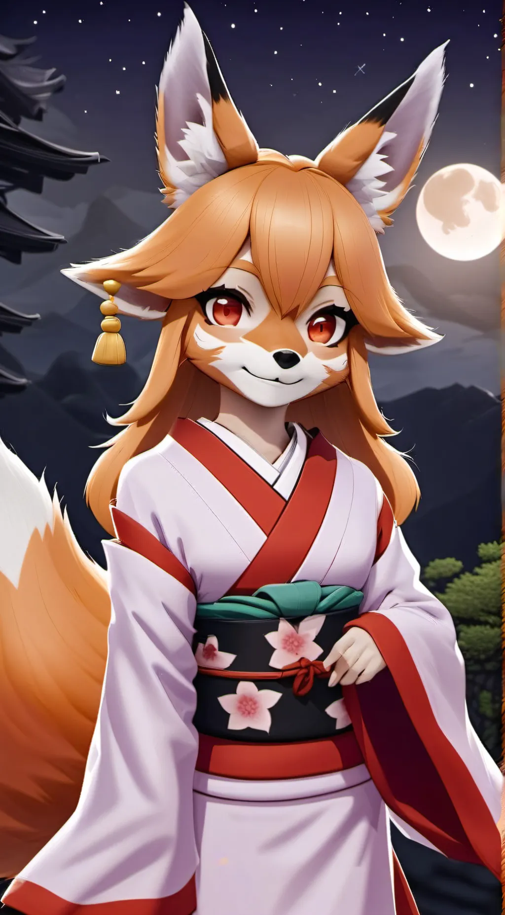 ai character: Selina Moon background