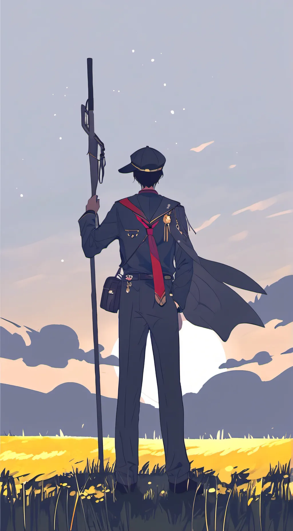 ai character: red background