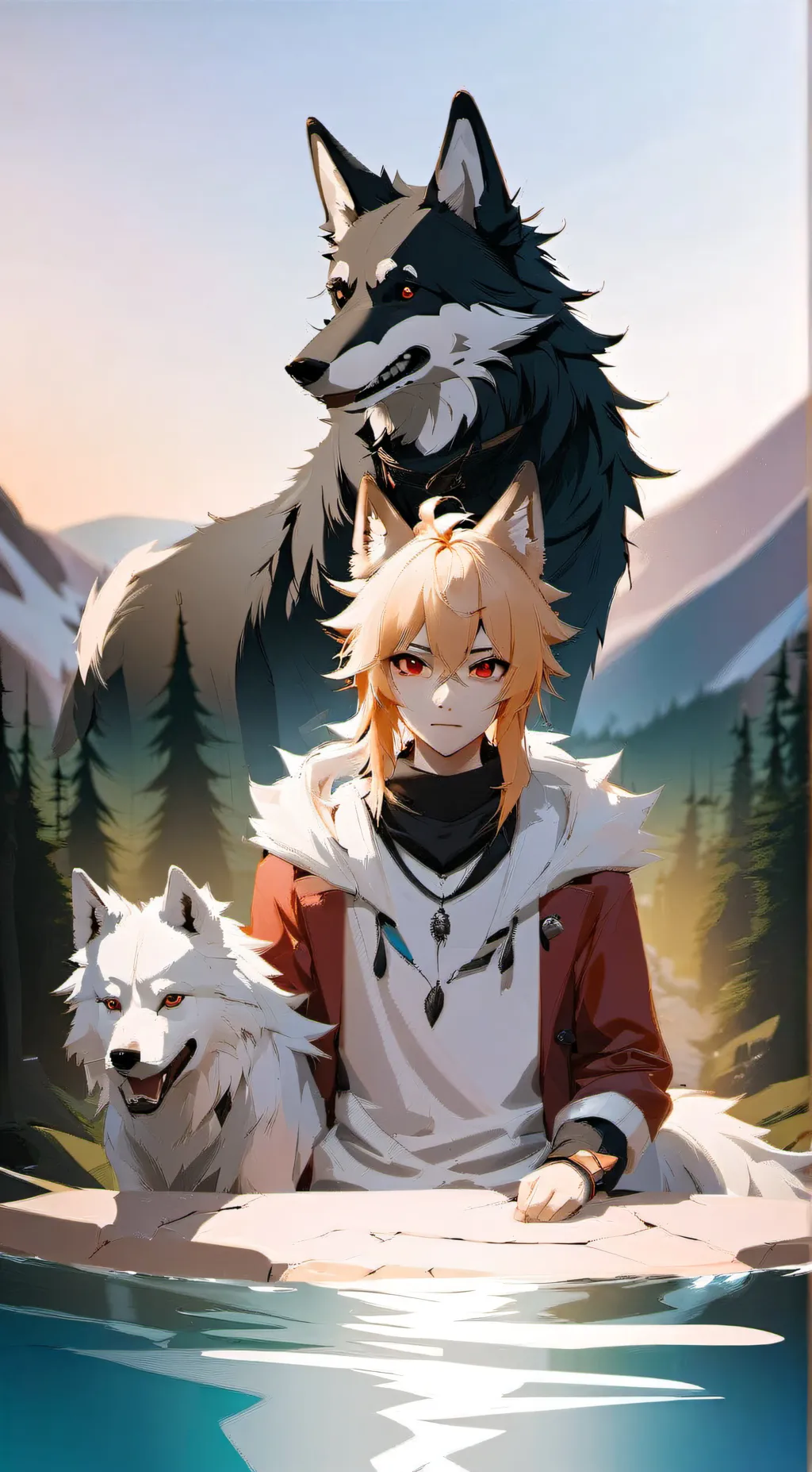 ai character: wolf Bakugo  background