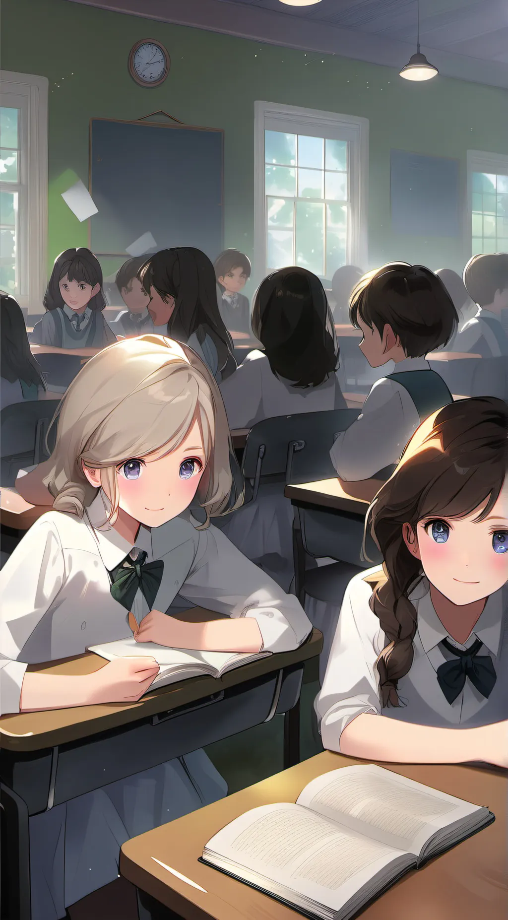 ai character: 9th Grade Classroo background