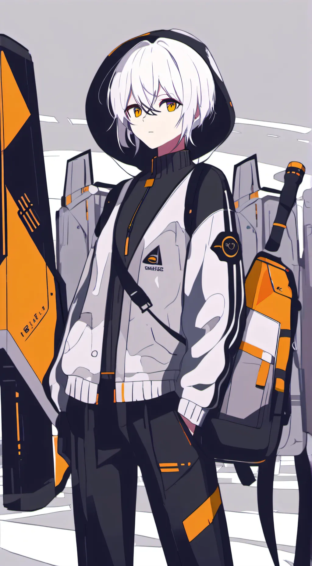 ai character: black background