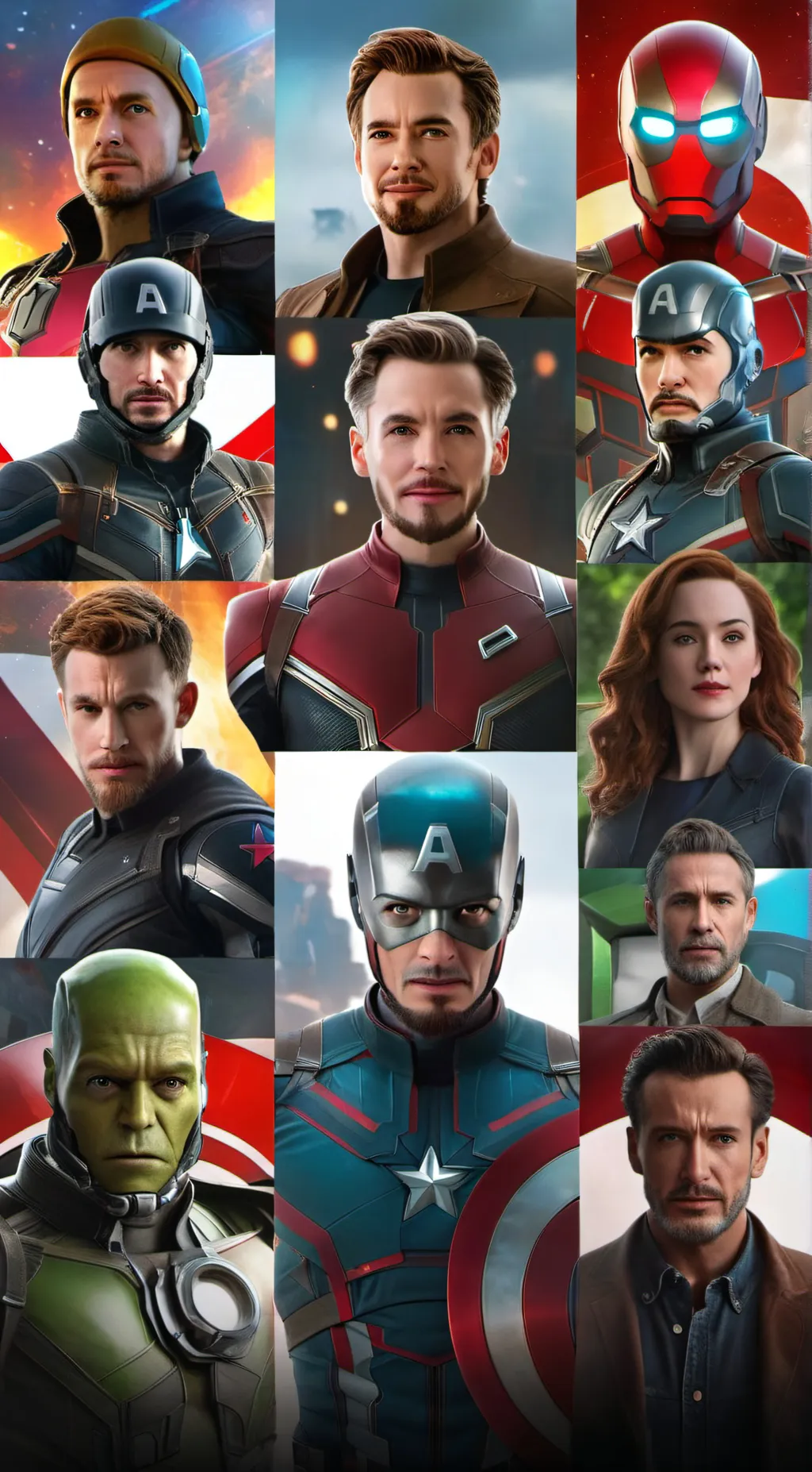 ai character: Avengers  background