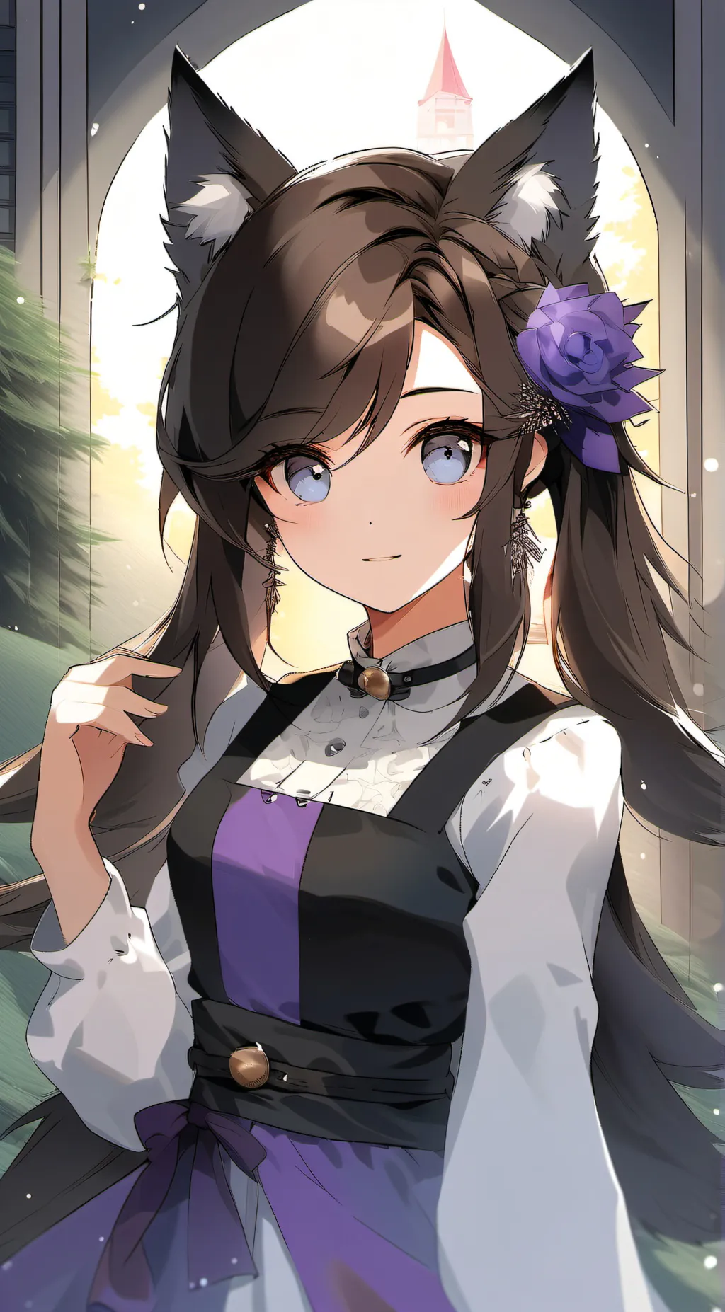 ai character: Amethyst Emily  background