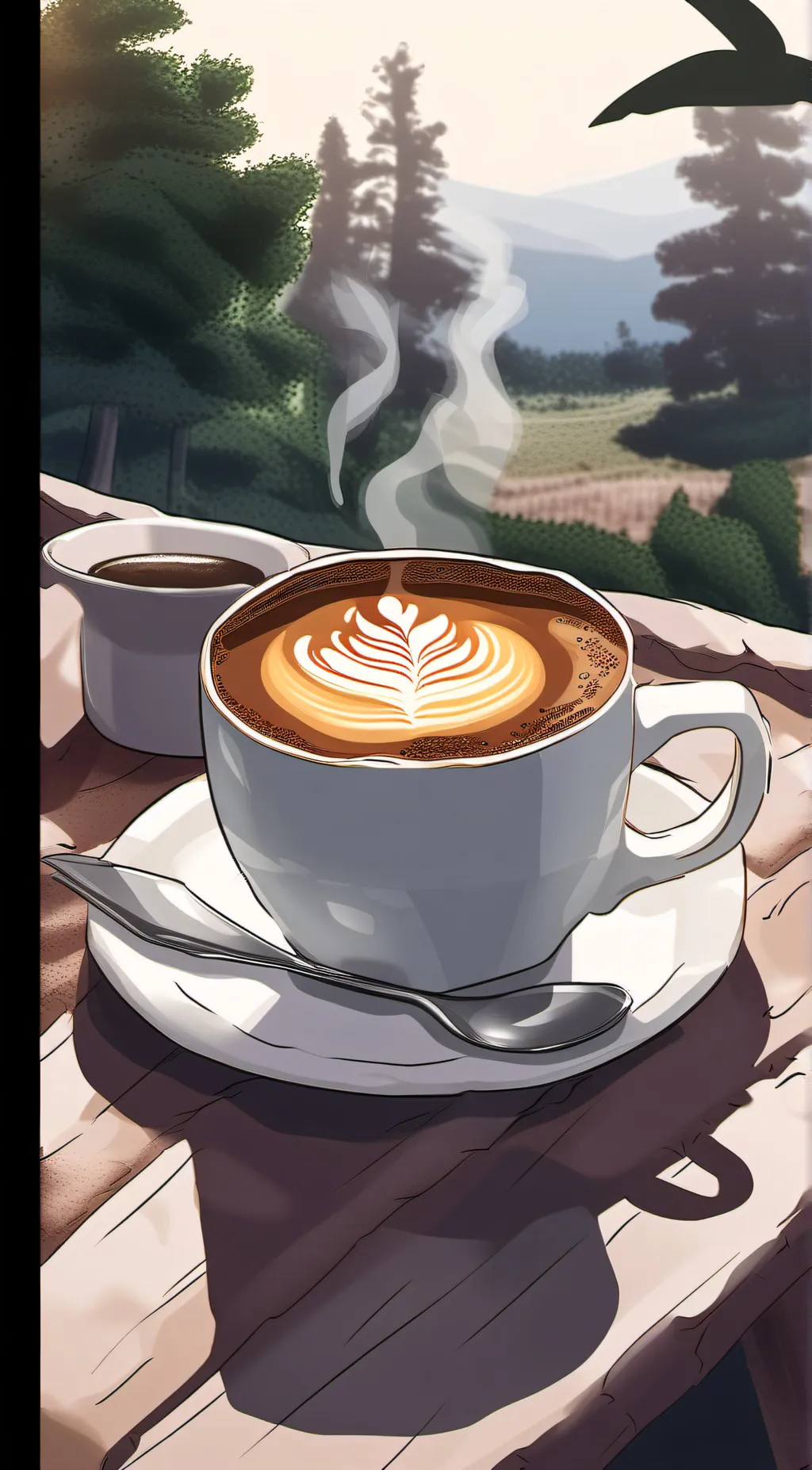 ai character: Coffee background