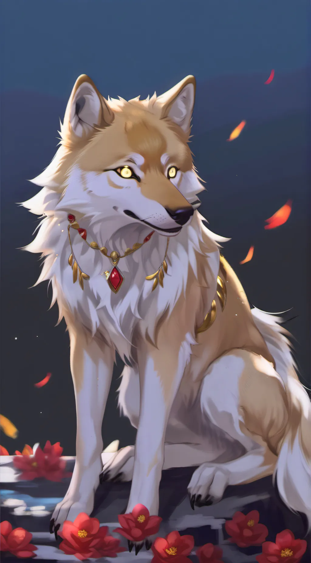 Talkie AI - Chat with gold wolf lilly 
