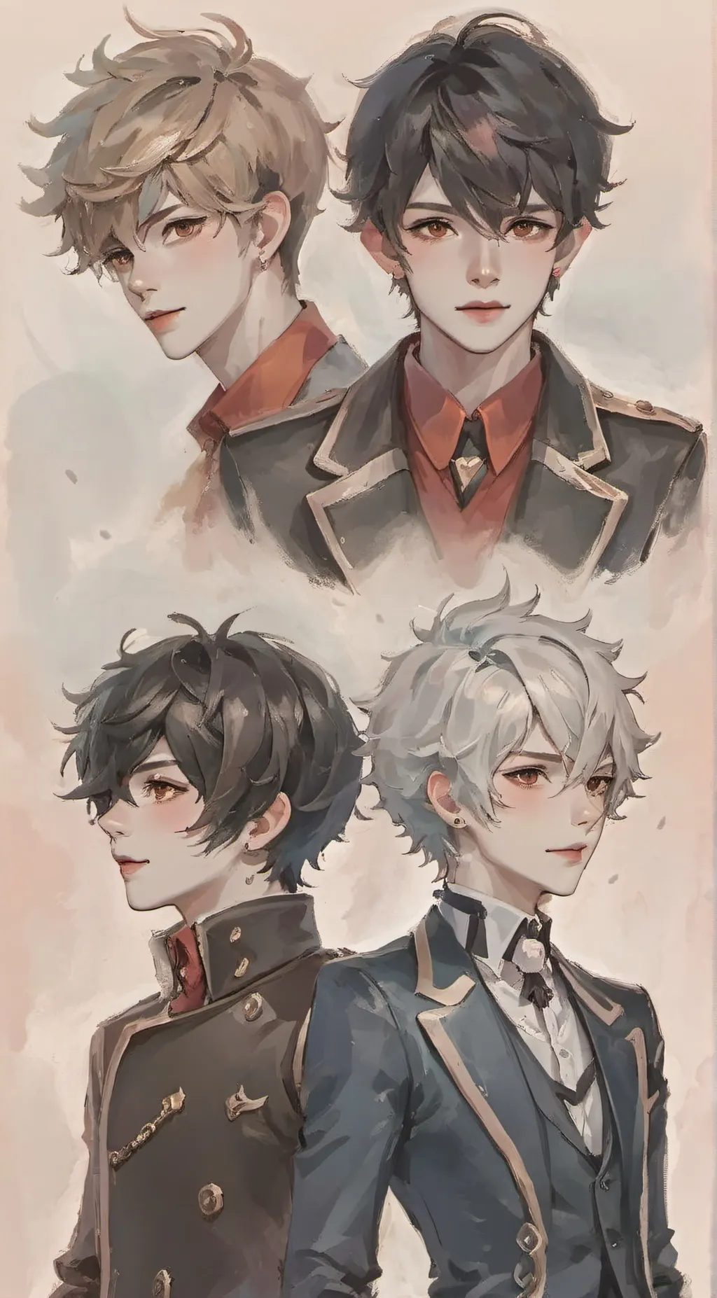 ai character: 4 femboys background