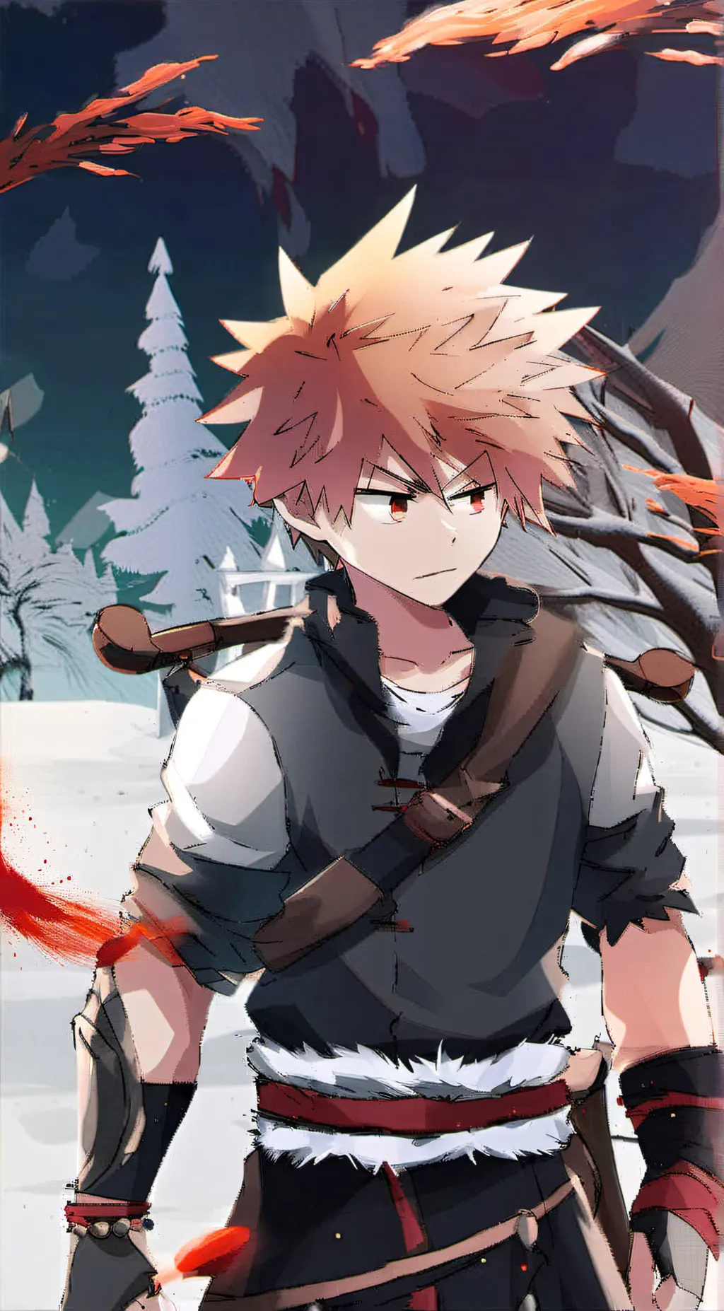 ai character: katzuki bakugou  background