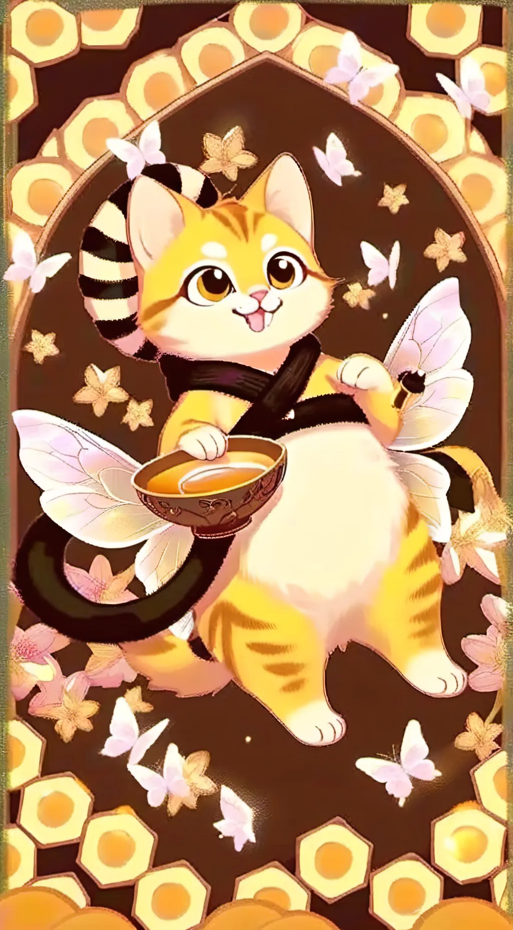 ai character: CatBee background