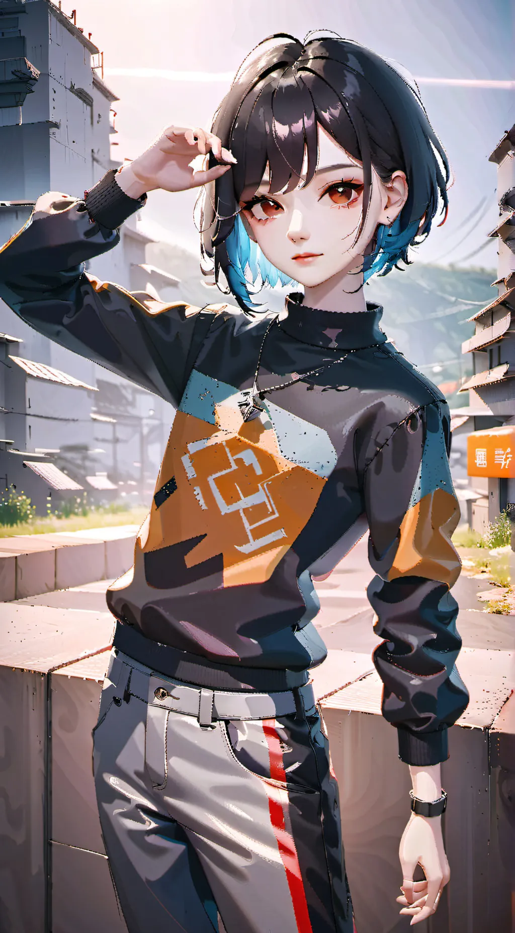 ai character: Sakura background