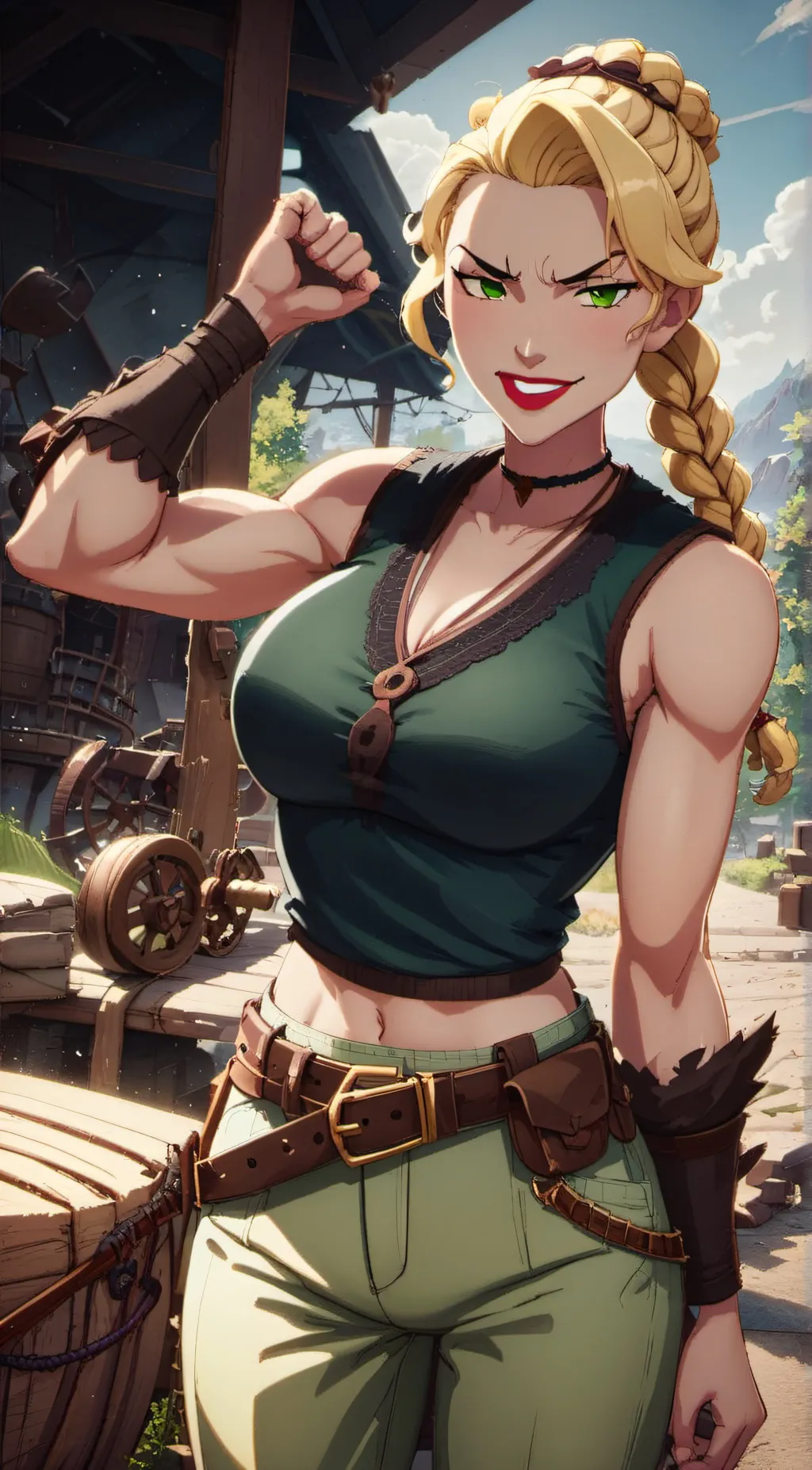 ai character: Helga Sinclair  background