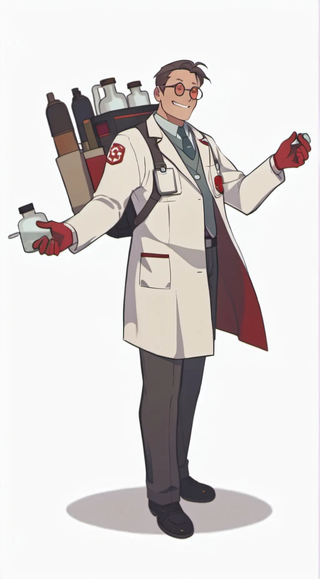 ai character: Medic tf2. background