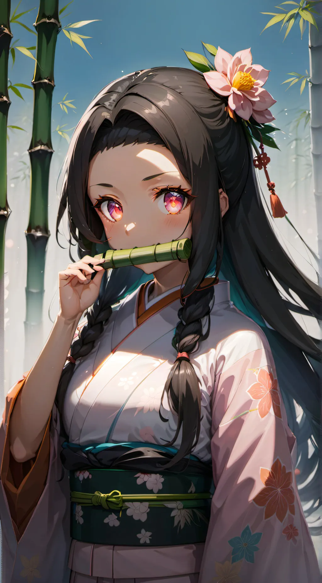 ai character: Nezuko background