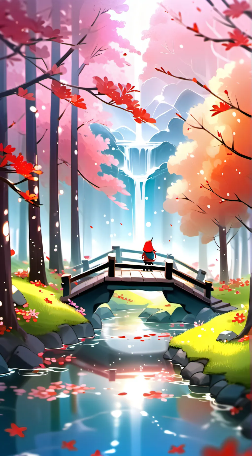 ai character: Flower x lollipop background