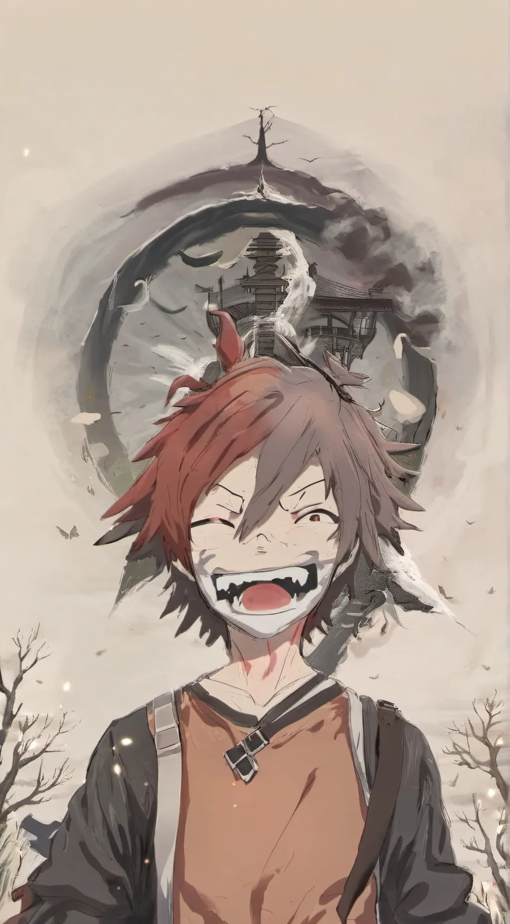 ai character: Kirishima❤️🦈😎 background