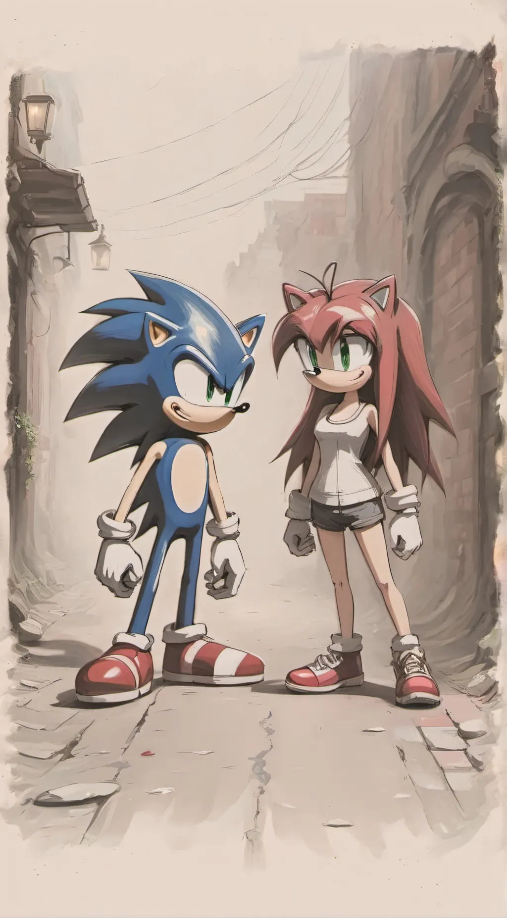 ai character: sonic and amy background