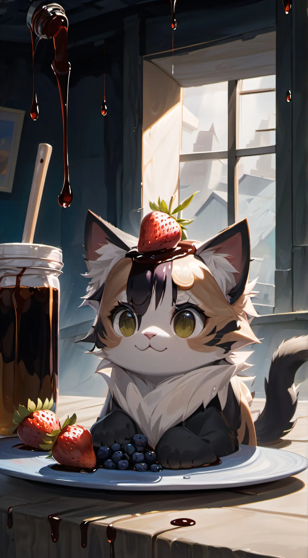 ai character: Waffles background