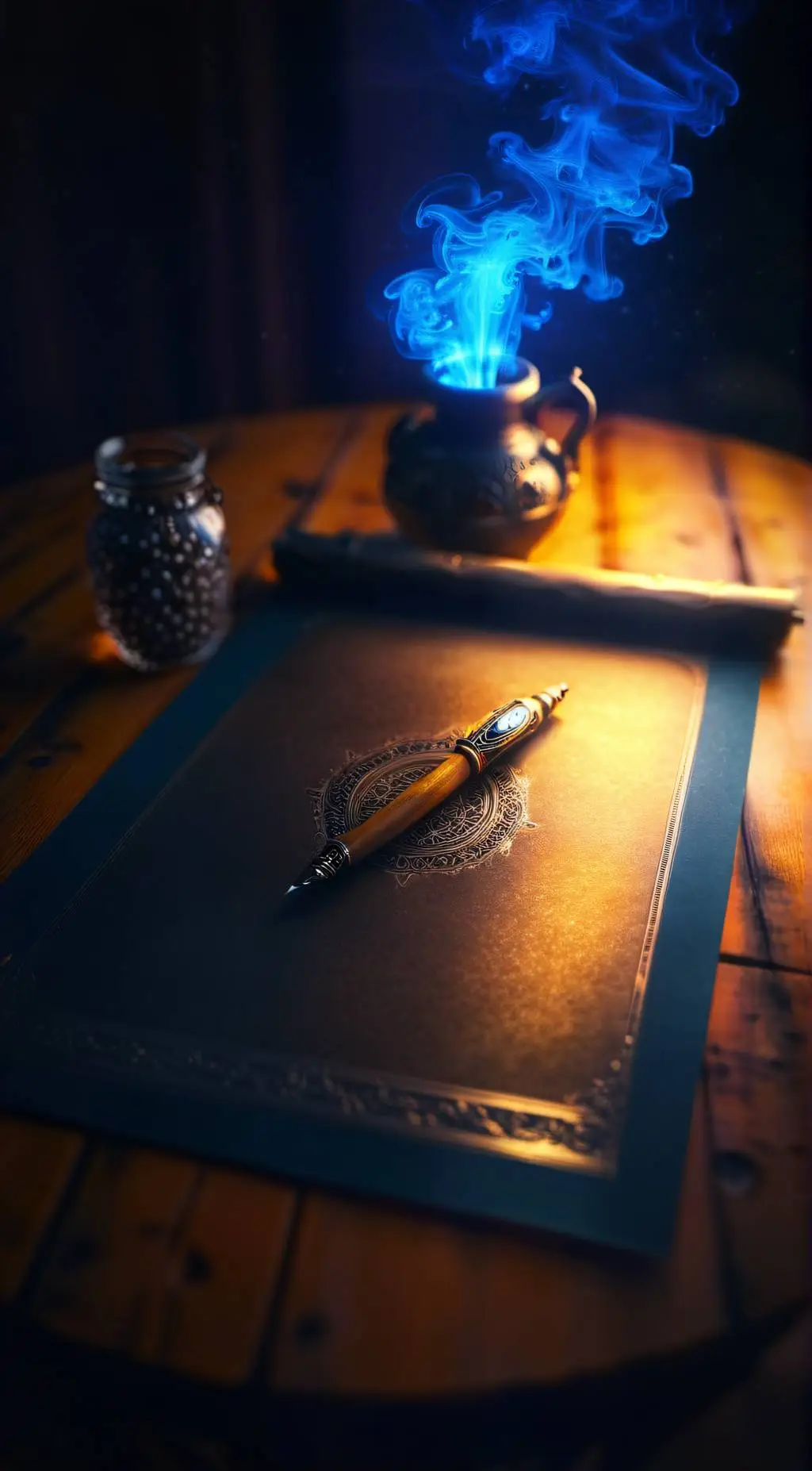 ai character: Magic Quill pen background