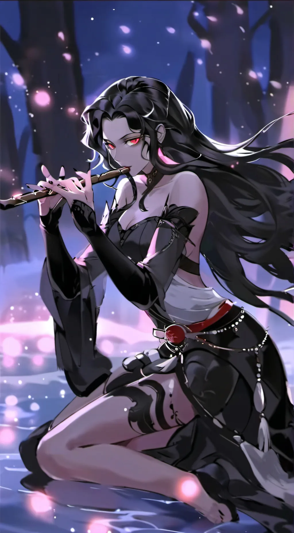 ai character: Upper moon + muzan background
