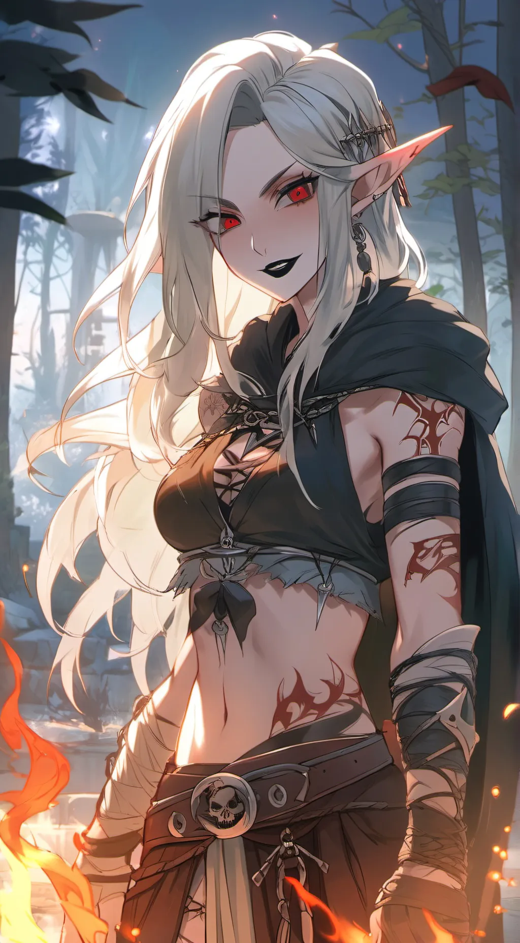 ai character: gyda halfear background